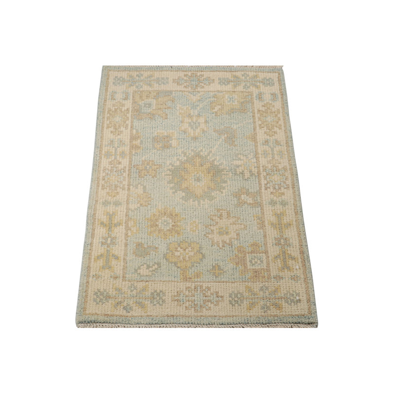 Modern Classics Hand Knotted Wool Floral Area Rug, Rectangle 6' x 9'