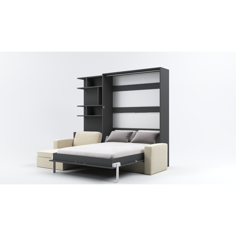 Neidelin Upholstered Bed, Grey/Cream