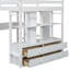 Lit mezzanine en bois multifonctionnel peu encombrant avec rangement et bureau pour la maison