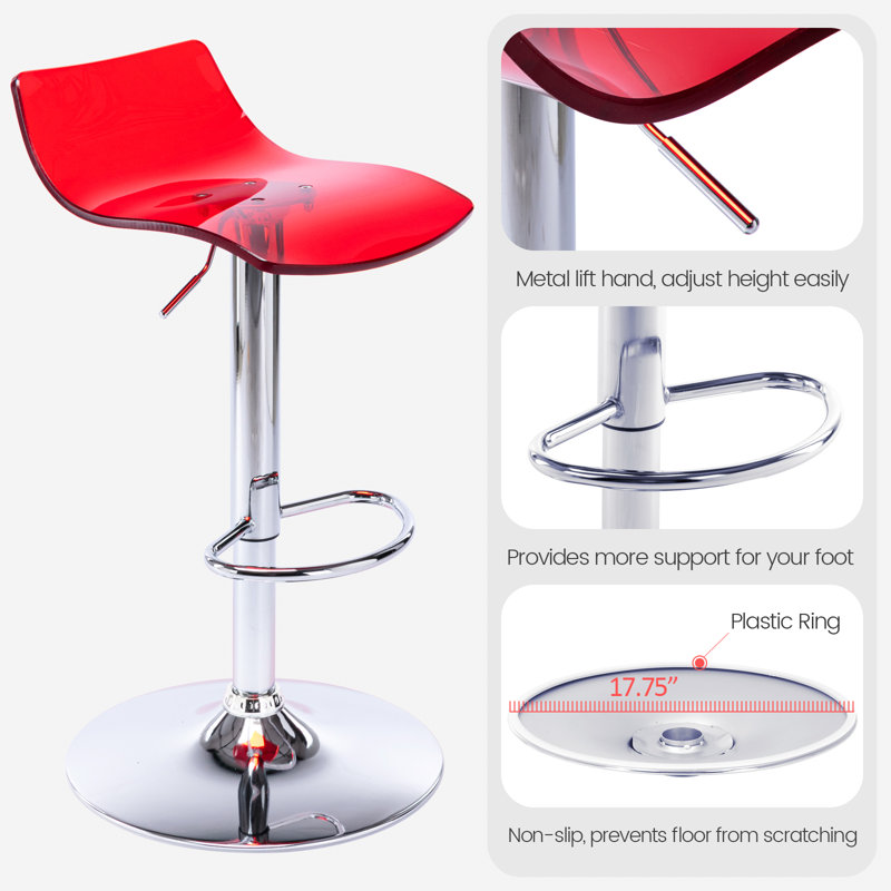 Tabouret de bar Mendushe, Rouge
