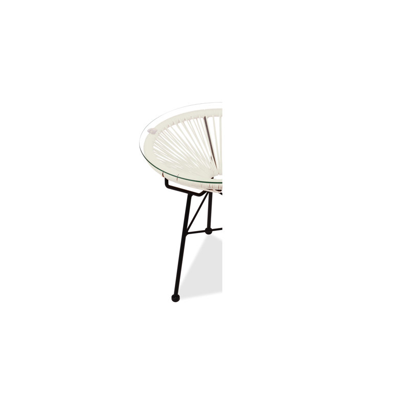Round Metal Outdoor Side Table , in. W in. D, White, 21"H x 20"W x 20"D