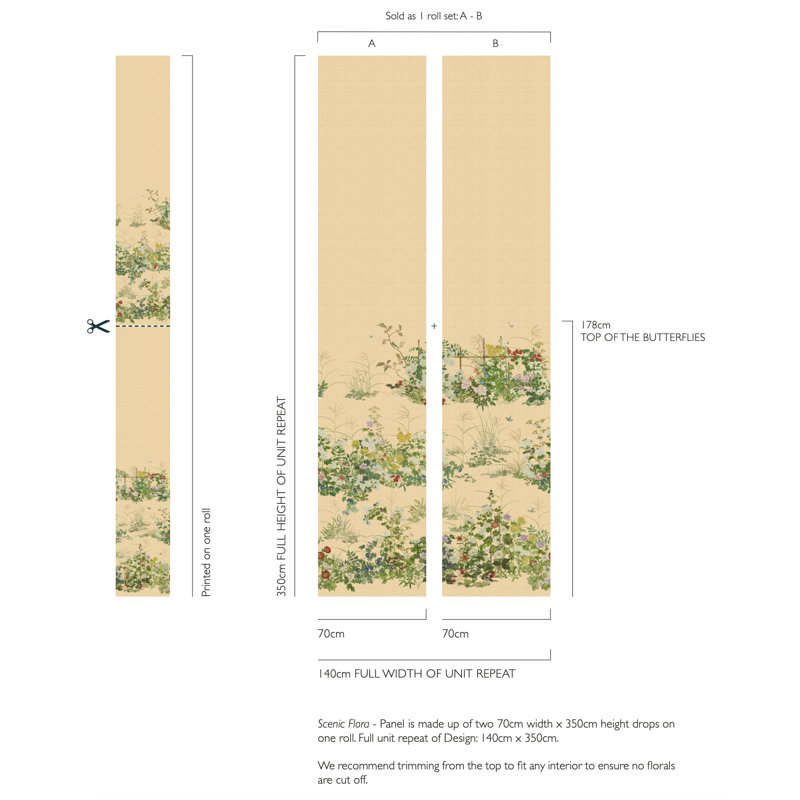 Scenic Flora, Gold, Paperweave Blend