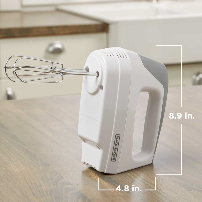 BLACK+DECKER Lightweight Hand Mixer, White, MX1500W