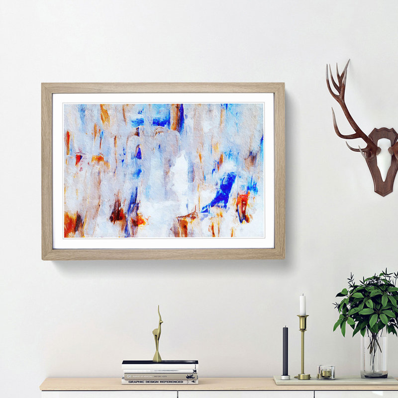 Abstract Vol.34 by S.Johnson - Framed Print, 24cm H x 33cm W x 2cm D, Oak Framed