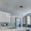 Luminaire suspendu brun à DEL pour îlot de cuisine Led Chandelier 