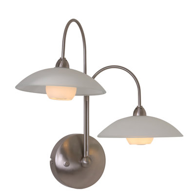 Norma Steel LED Plug-in Armed Sconce