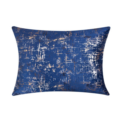 Housse de coussin en velours à motif abstrait | Housses de coussin décoratif | Pièce unique | Rectangulaire