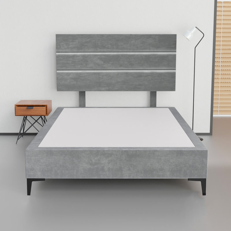 Allondra Upholstered Platform Bed, Full XL, Gray