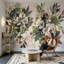Décoration murale moderne à grande échelle avec aquarelle botanique amovible-126556429-126556426