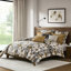 Édredon pour grand lit 8 pièces au design sophistiqué Mid-Century, coussins décoratifs et confort standard toutes saisons