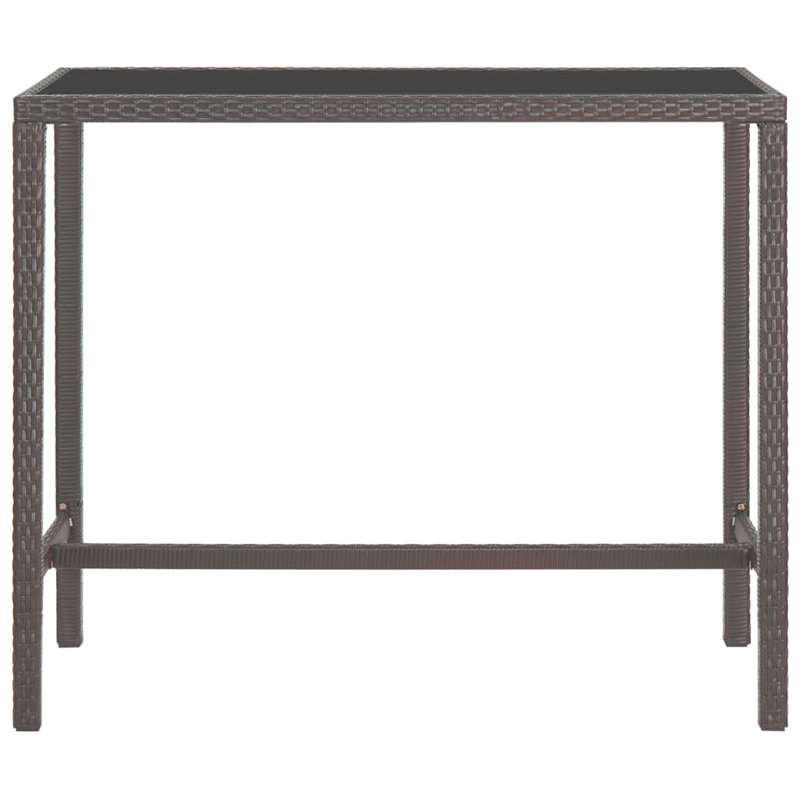 Garden Bar Set with Cushions, Brown