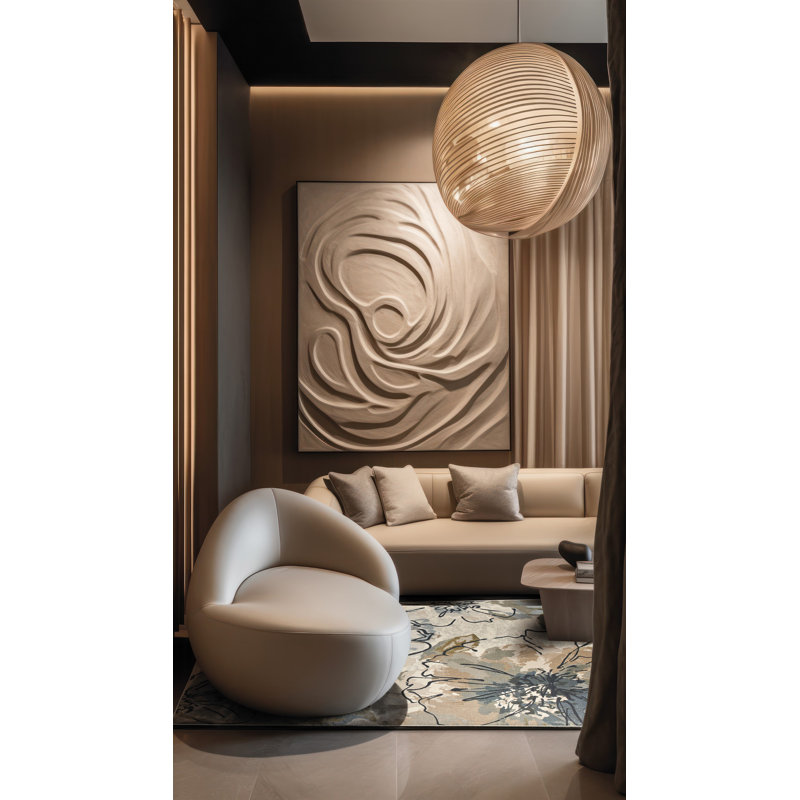 Derrich Abstract Flat Weave Area Rug, Rectangle 200 x 290 cm