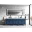 Grand miroir de brouillard pour salle de bain à DEL de 96 po x 36 po à fixation murale noir avec lumières à intensité variable option 96 po x 36 po, montage en 3 couleurs (installation polyvalente)