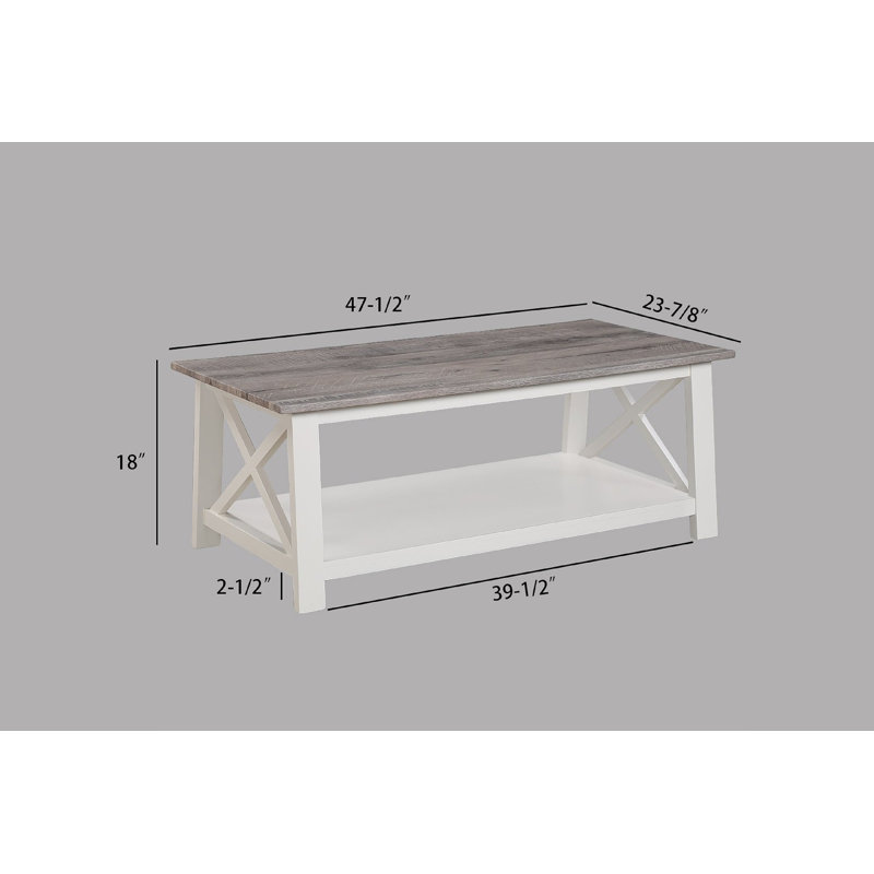 3-Piece Set Table, Top Cocktail Rectangular Coffee Table and Two Matching Square End Tables for Living Room