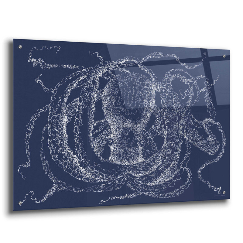 «Octo Scribble» par Kamdon Kreations, art mural en verre acrylique, H 24 po x l 36 po x P 0,2 po