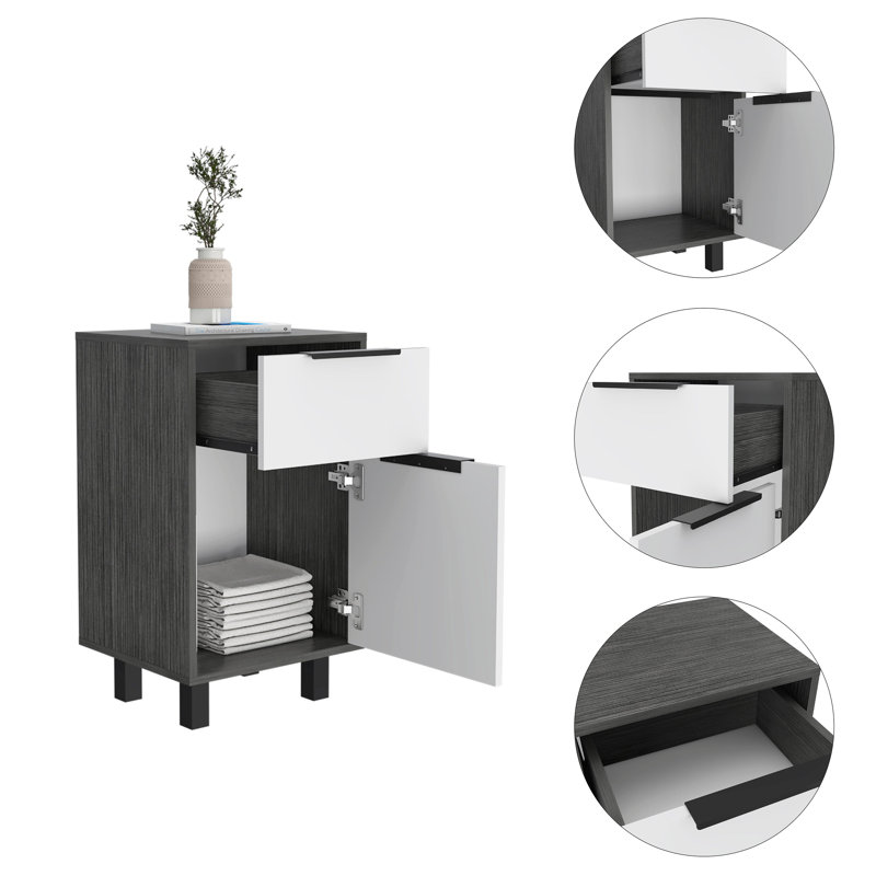 Geani 41cm W Manufactured Wood Bedside Table