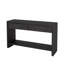 Console de style ferme - Canapé en bois vieilli de 55,12 po de long avec tiroirs de rangement et tablette ouverte