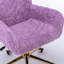 Chaise de bureau, chaise de bureau en poils de lapin artificiel avec base en métal, chaise de bureau pivotante réglable, chaise de coiffeuse-1917518610