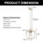 Luminaire suspendu cage 1 lumière avec ampoule