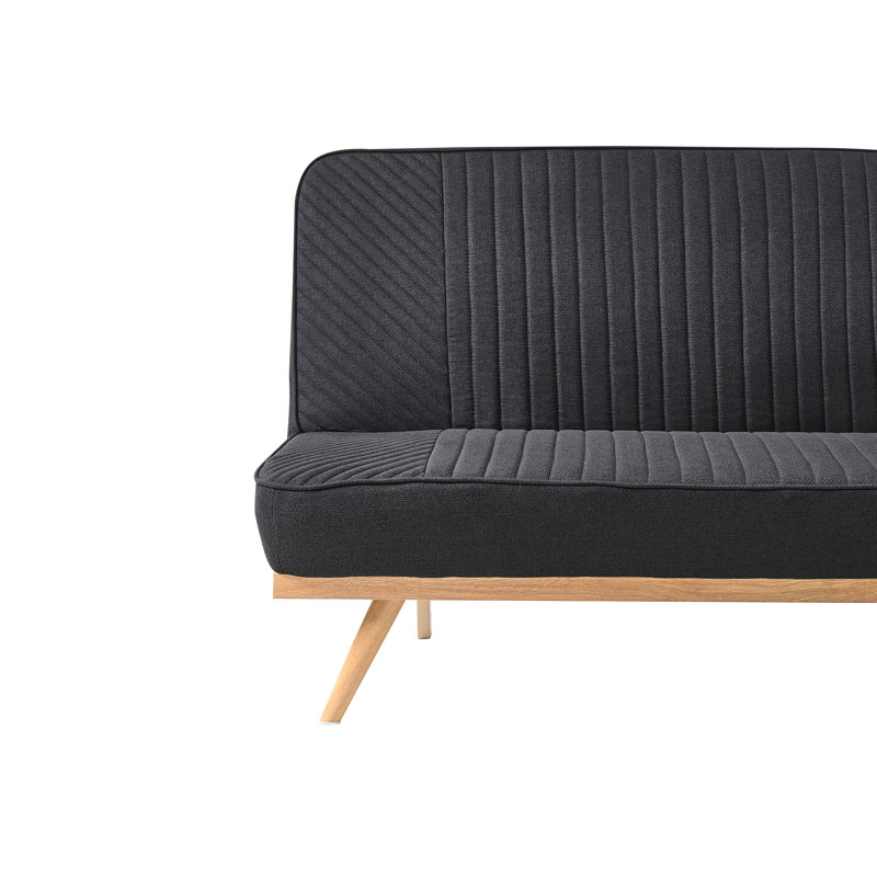 2 Seater Fabric Sofa Bed, Black
