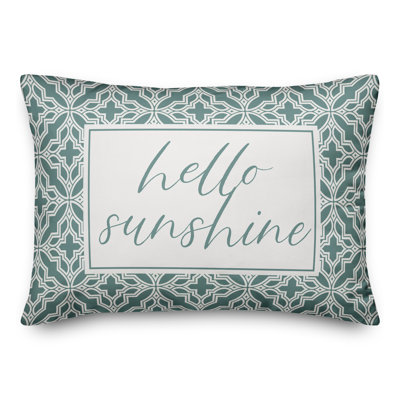 Housse de coussin rectangulaire d'extérieur Hello Sunshine Quatrefoils