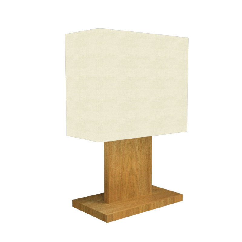 Clean Desk Table Lamp, Maple, Ivory