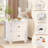  Scalloped Nightstand with Wooden Drawers and Charging Station-1416159089