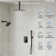 DualJetSpa Triple-Function 10" & 6" Ceiling Mount Complete Shower Faucet with Pressure Balancing Rough-In Valve