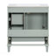 Meuble-lavabo vert 30 po avec lavabo en céramique, portes et tiroirs à fermeture en douceur-2039481229