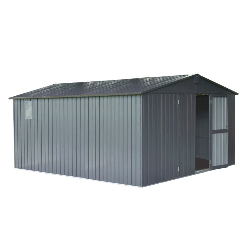 Backyard Storage Shed 11' X 12.5' With Galvanized Steel Frame & Windows, Outdoor Garden Shed Metal Utility Tool Storage Room With Lockable Door For Patio