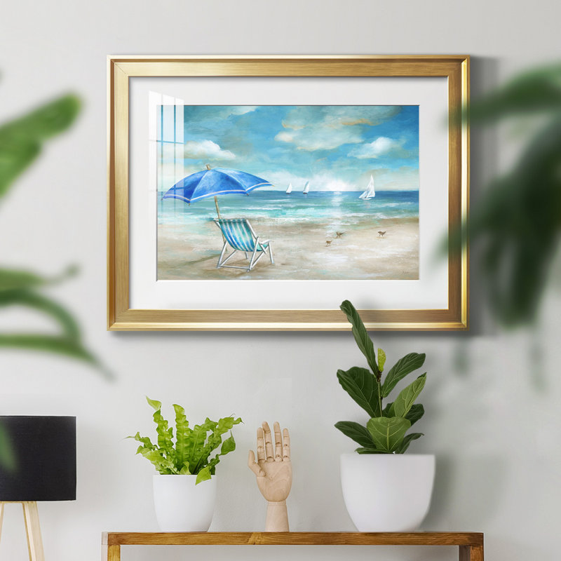 " Serene Morning " Painting Print, Gold, 42.5" H x 30.5" W x 1" D