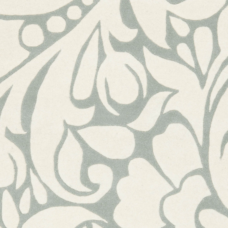 Candelo Soho Hand Tufted Wool And Viscose Floral Rug, Round 6'