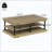 Alfonso Coffee Table With Wooden Legs & 2 Open Shelves-2002280544