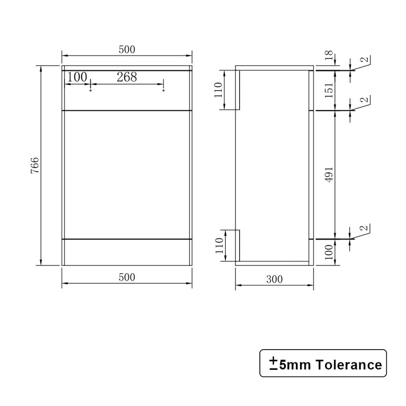 Gomti Freestanding Back to Wall Toilet Unit