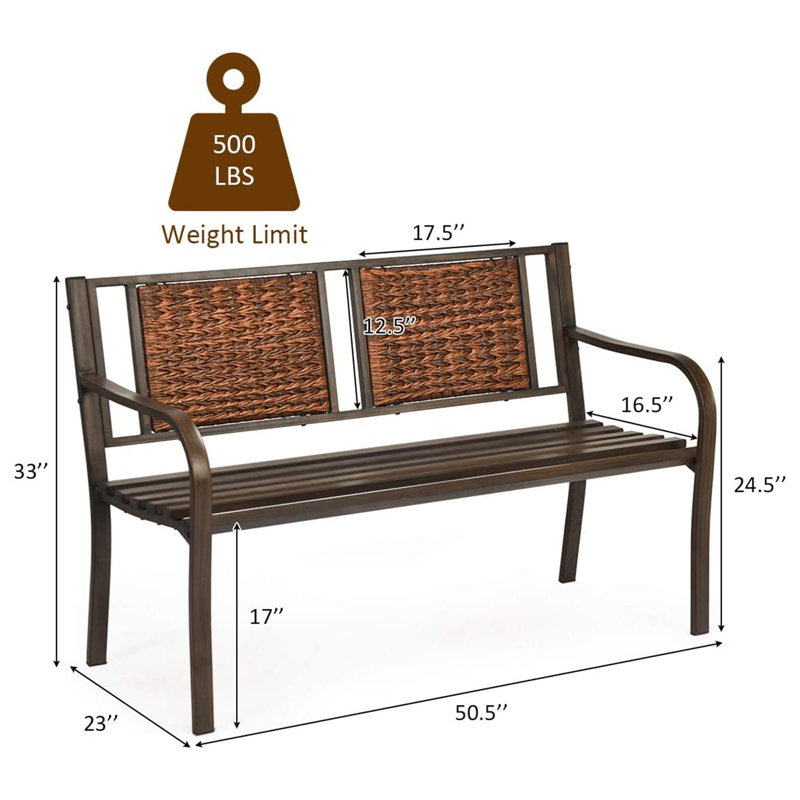 Banc de jardin extérieur