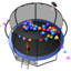 Trampoline 12 pi avec filet d'enclos et échelle pour enfant - utilisation à l'extérieur-113793728