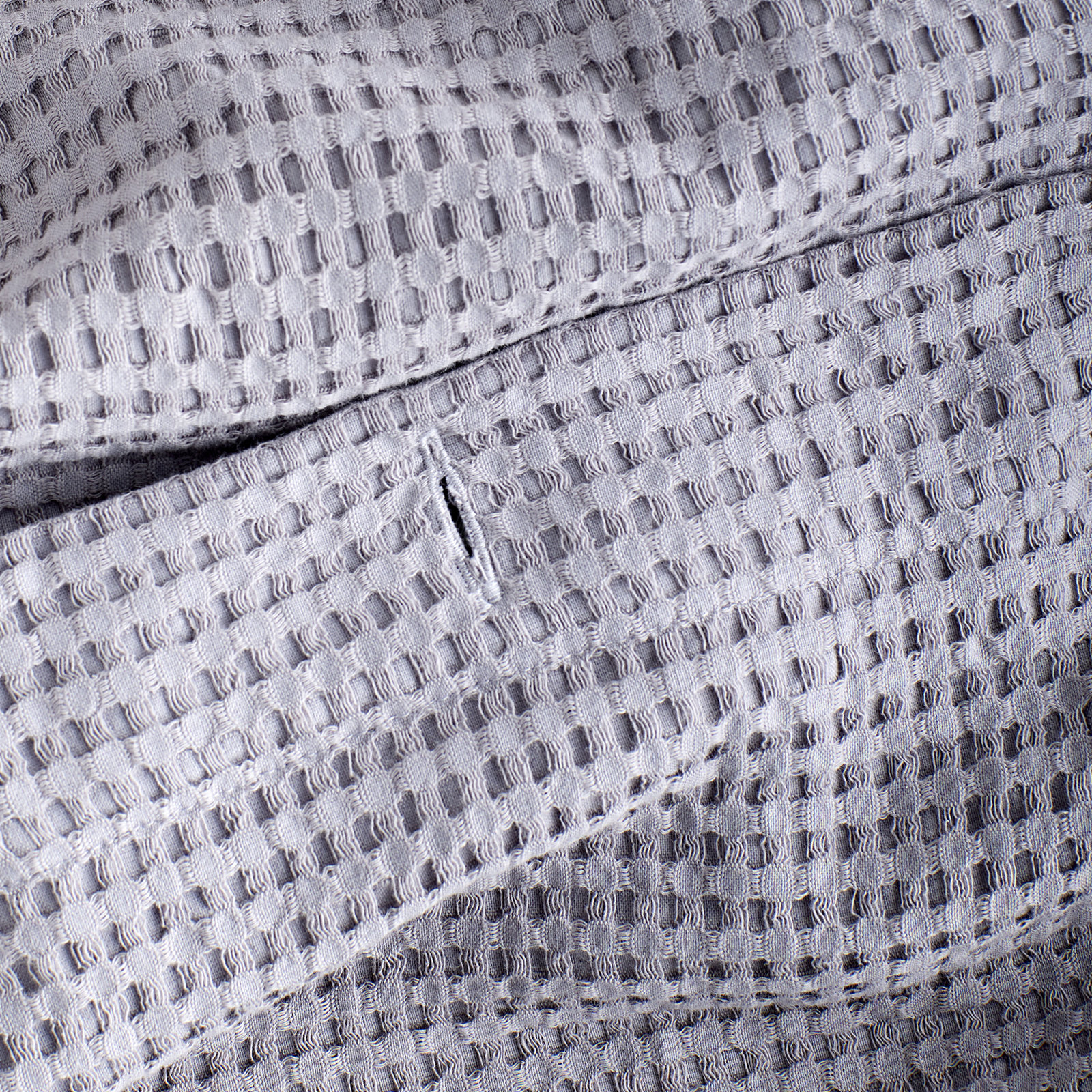 Felix Cotton Waffle Shower Curtain, Charcoal