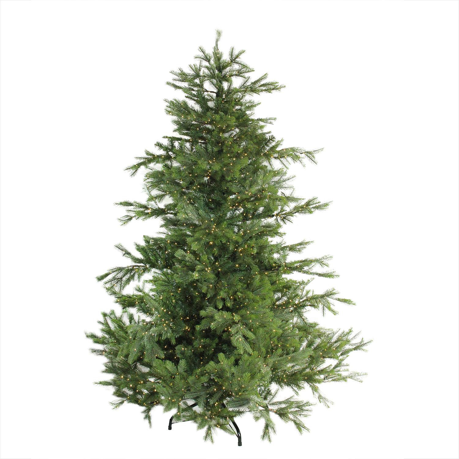 6.5' Oregon Fir Artificial Christmas Tree with 1350 Warm White Micro  (Multifunction) LED Lights with Remote Control, Instant Connect Technology  and 1218 Bendable Branches