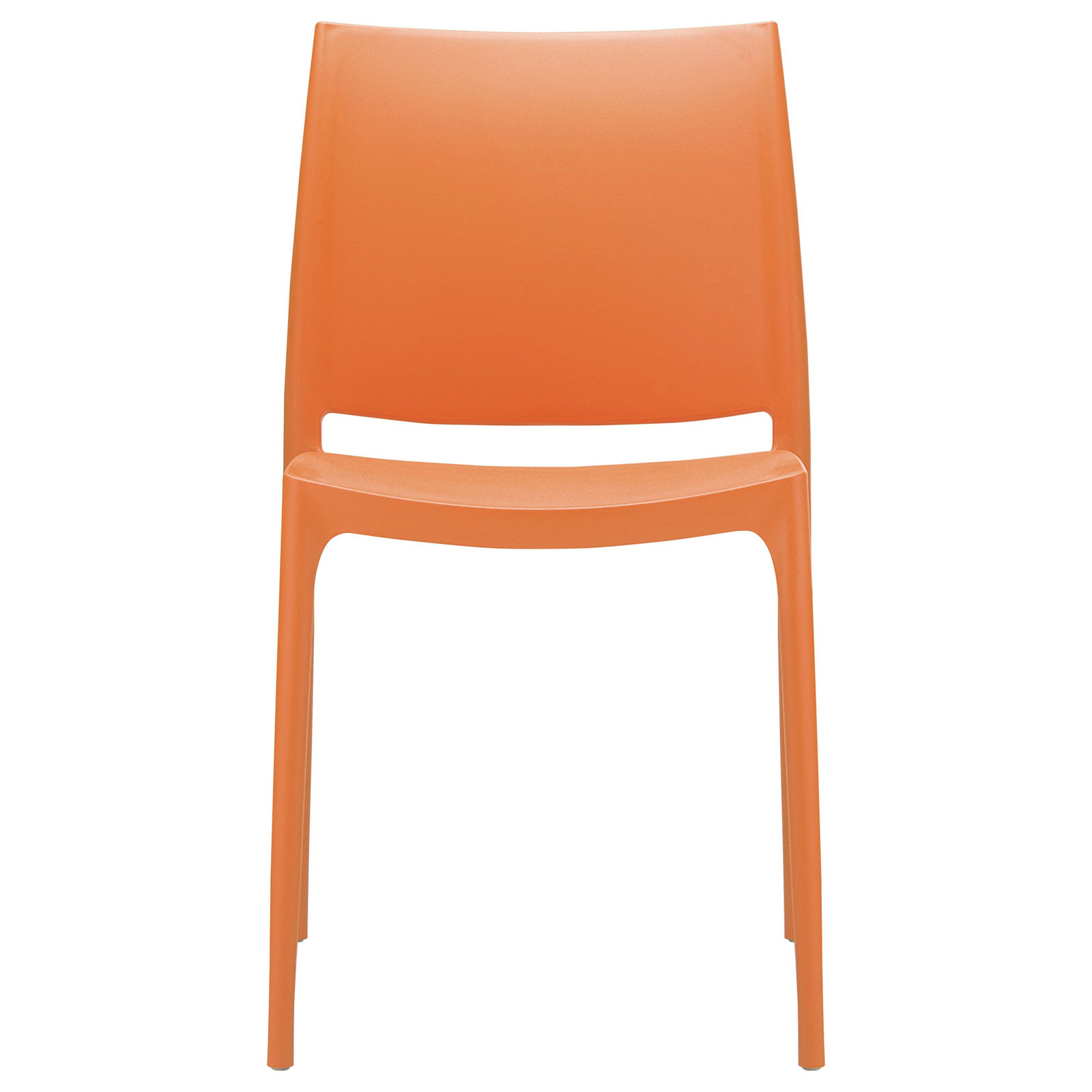 Burt Stackable Patio Side Chair, Orange