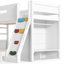 Lits de rangement simple TG au-dessus de grand lit double, lit en bois aggloméré moderne pour maison familiale