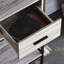 Sylvie 3 Drawer Console Table for Hallway, Industrial Style Living Room Furniture With Metal Legs-642755917-642468229