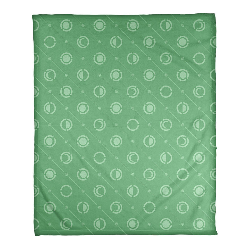 Couverture polaire moon phases, l 30 po x L 40 po, Vert