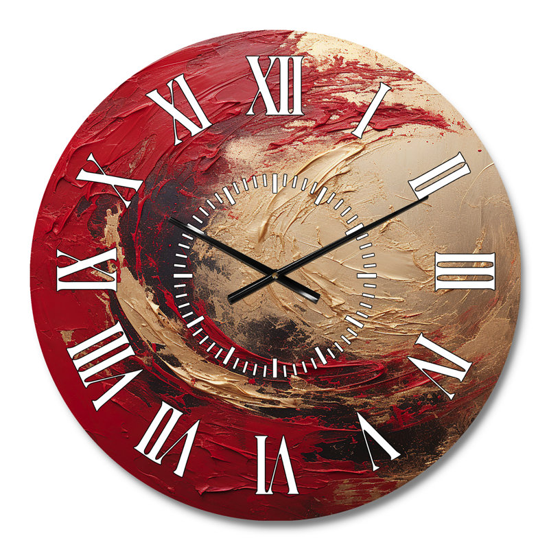 Horloge murale Fusion Red Gold, Médium