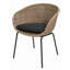 Chaise seau d'extérieur en osier avec coussin - Ensemble de 2