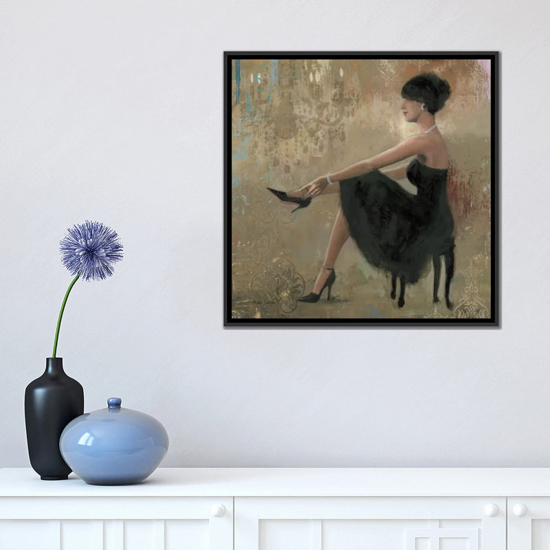 Grand Evening, reproduction d'art sur toile tendue, H 18 po x l 18 po x P 1,5 po, Toile avec cadre noir, Pas de tapis