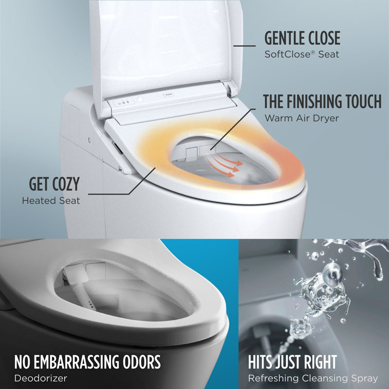 Washlet® Dual-Flush Elongated One-Piece Toilet (Seat Included)