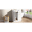 Meuble-lavabo blanc 24 po avec lavabo en céramique, élégance moderne, armoire spacieuse, assemblage facile, robinet de 4 po, trou de déversement