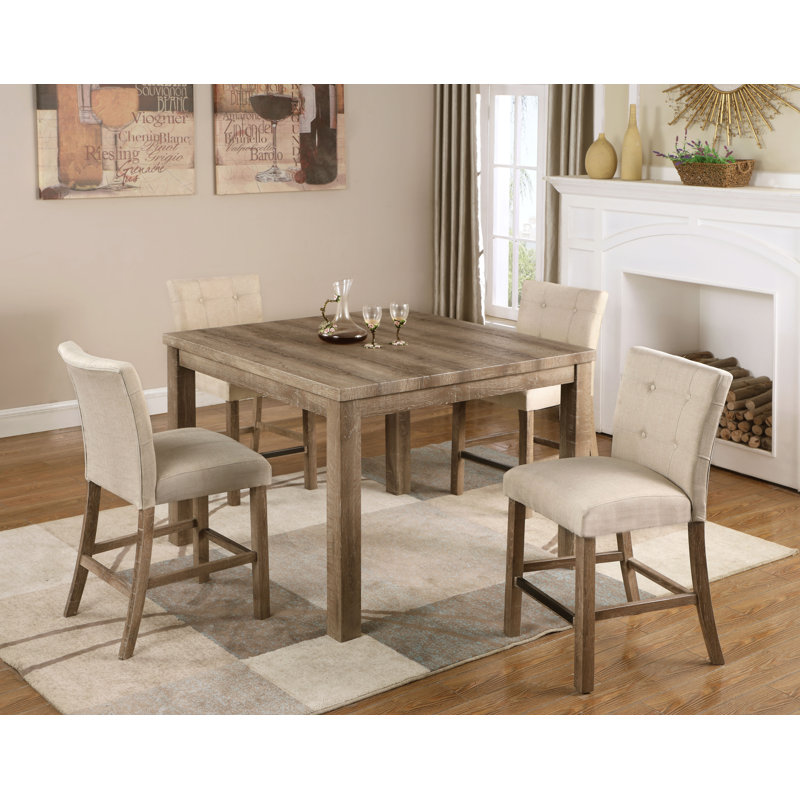 Marlee Upholstered Linen Blend Counter Stool