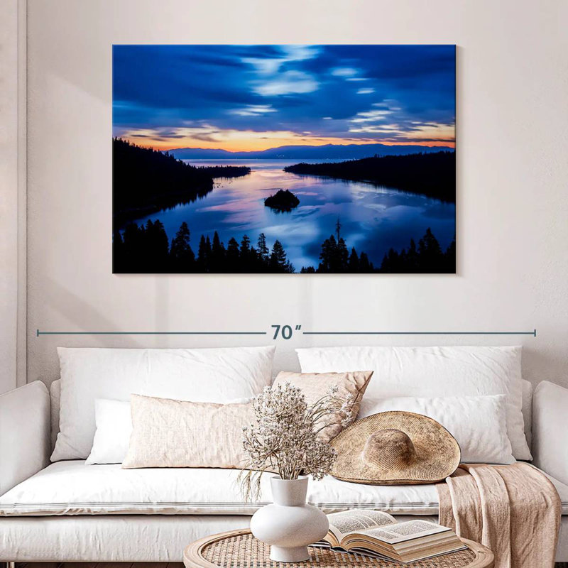 Alvord Emerald Bay, ciel coucher de soleil, H 32 po x l 48 po
