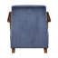 Chaise de salon en bois massif en velours côtelé bleu, chaise d'appoint moderne et rembourrée, rembourrage en mousse, structure en contreplaqué-1231826475